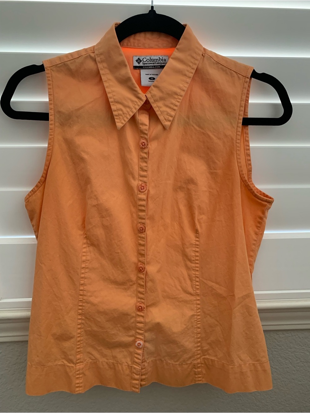 Columbia Women's Sleeveless Button-Front Shirt - Orange Small